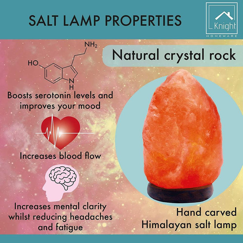 Himalayan Natural & Handicraft Salt Lamp Healing Rock-Bulb Wooden Base  (5-7 Kg)