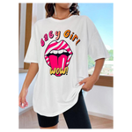 Ladies Baby Girl Printed Oversized T Shirt Top