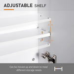 Wall Mounted Bathroom Mirror Storage Cabinet w/ Door Adjustable Shelf HOMCOM
