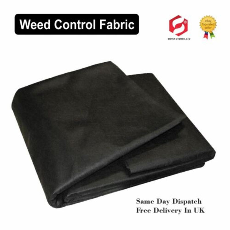 Heavy Duty Weed Control Fabric Membrane Garden Ground Cover Mat Landscape Black