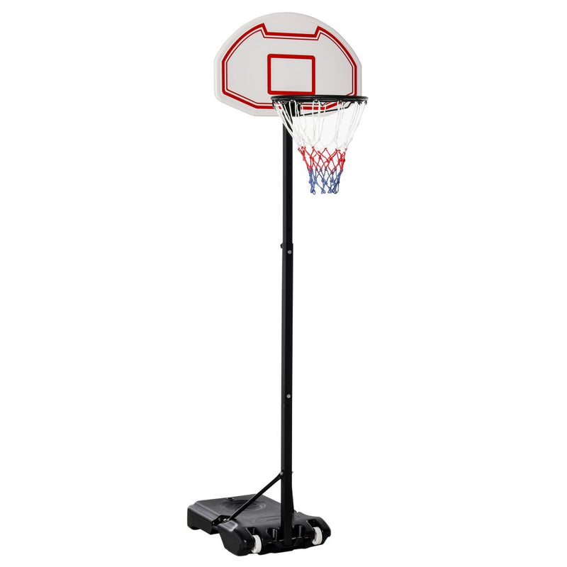 155-210cm Height Adjustable Basketball Stand Backboard Portable w/ Net HOMCOM