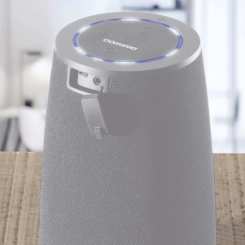 Daewoo Voice Assistant Bluetooth Speaker Compatible with Siri & Google Assistant Grey