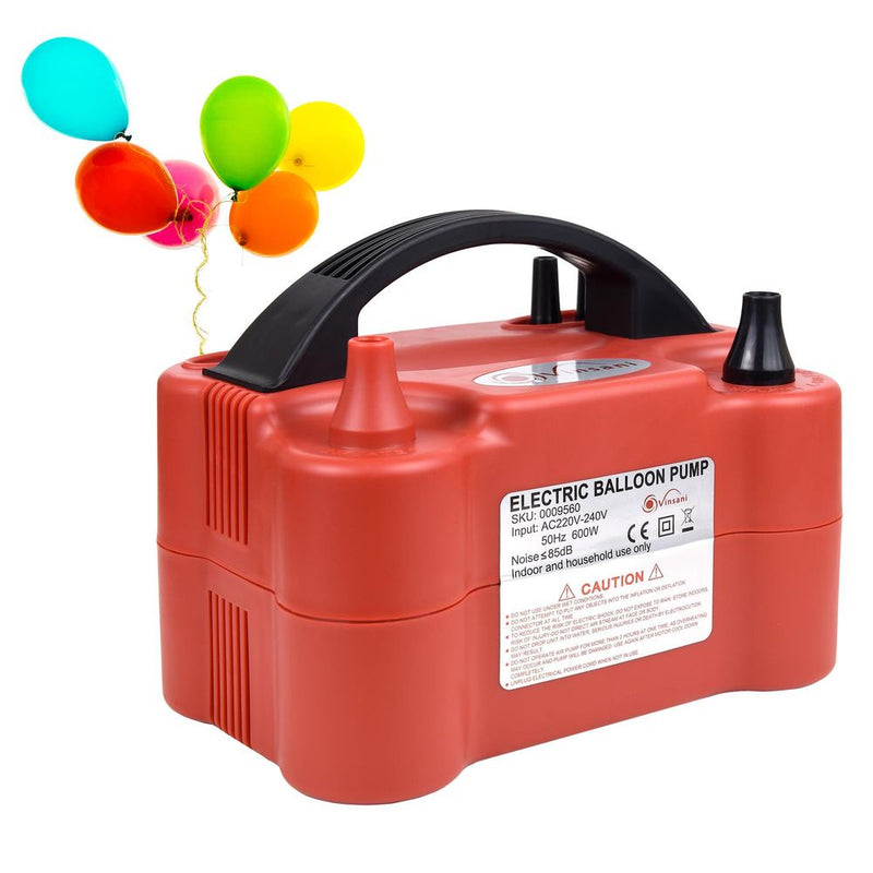 Powerful 600W Dual Nozzle Balloon Blower Inflator Electric Pump
