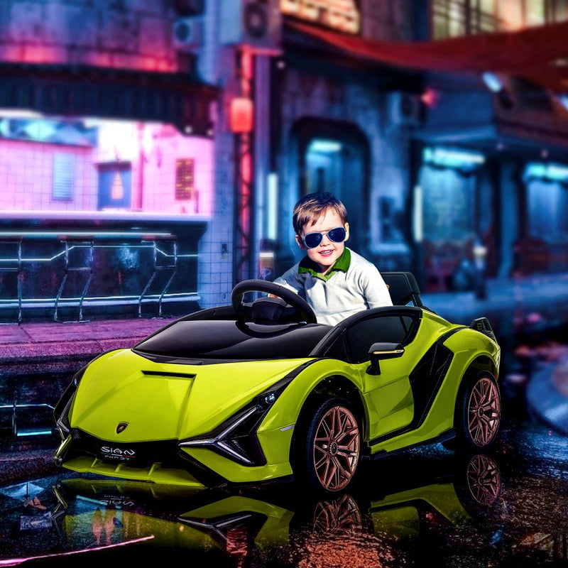 Lamborghini SIAN 12V Kids Electric Ride On Car Toy w/ Remote Control HOMCOM