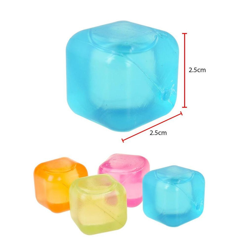 60 Reusable Multi Coloured Ice Cubes Blocks for Cocktails Freezing