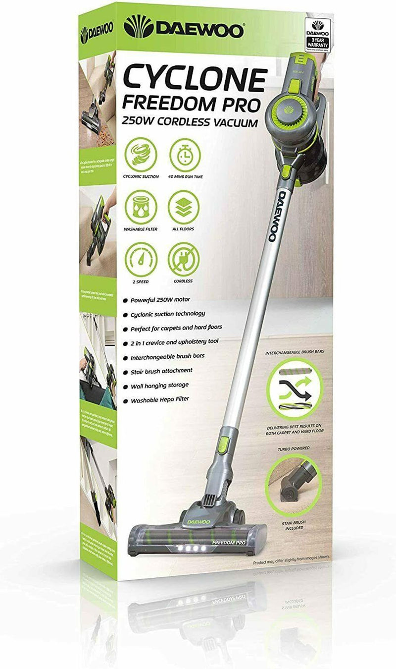 Daewoo Cyclone Pro Pet Cordless Handheld Vacuum Cleaner with 0.6 L Dust Tank