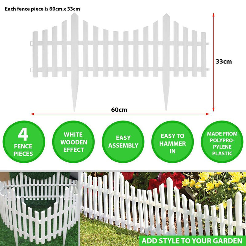 White Fence Garden Edging AS-07798