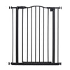 74-80cm Adjustable Metal Pet Gate Safety Barrier w/ Auto-Close Door Black