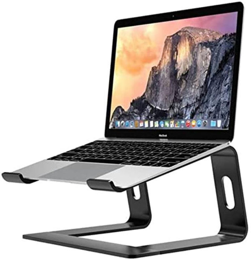 Aspect Metal Desktop Laptop Stand Compatible with All Laptops Size Range 10 to 15.6 Inches (BLACK)