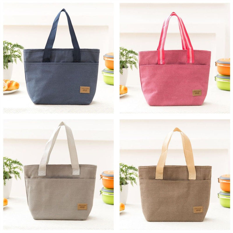 Insulated Tote Canvas Thermal Lunch Bag for Work School Office