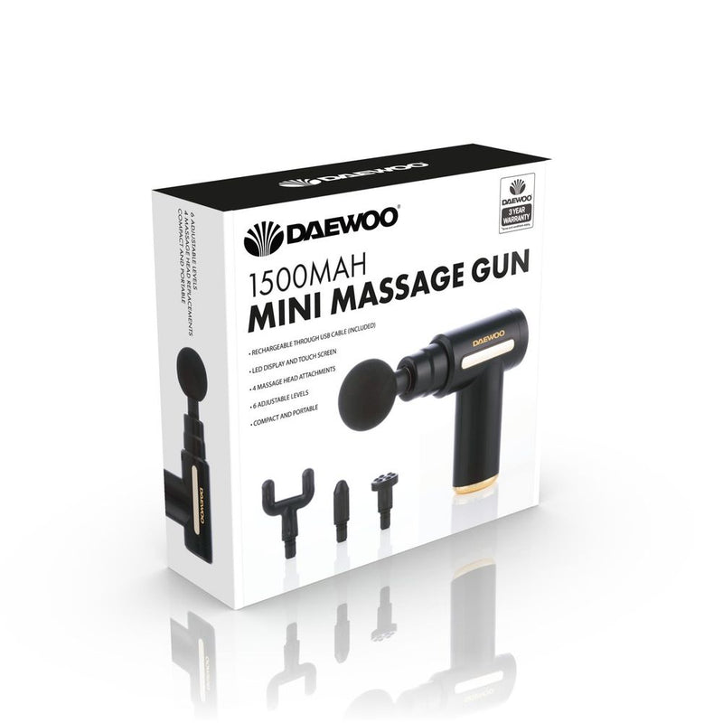 Daewoo Cordless Mini Massage Gun 1500MAH Massager Muscle Relaxing Therapy Deep Tissue