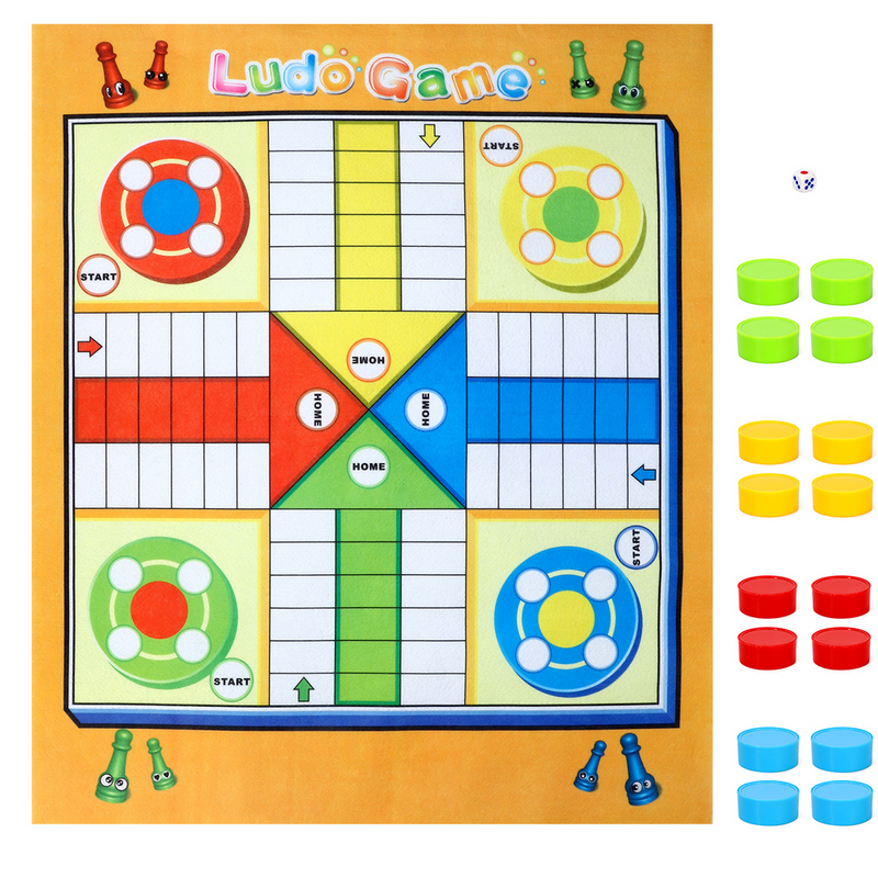 SOKA Chess, Snakes & Ladder, Ludo Giant Board Game Set Playmat Travel Board Games for Kids and Family
