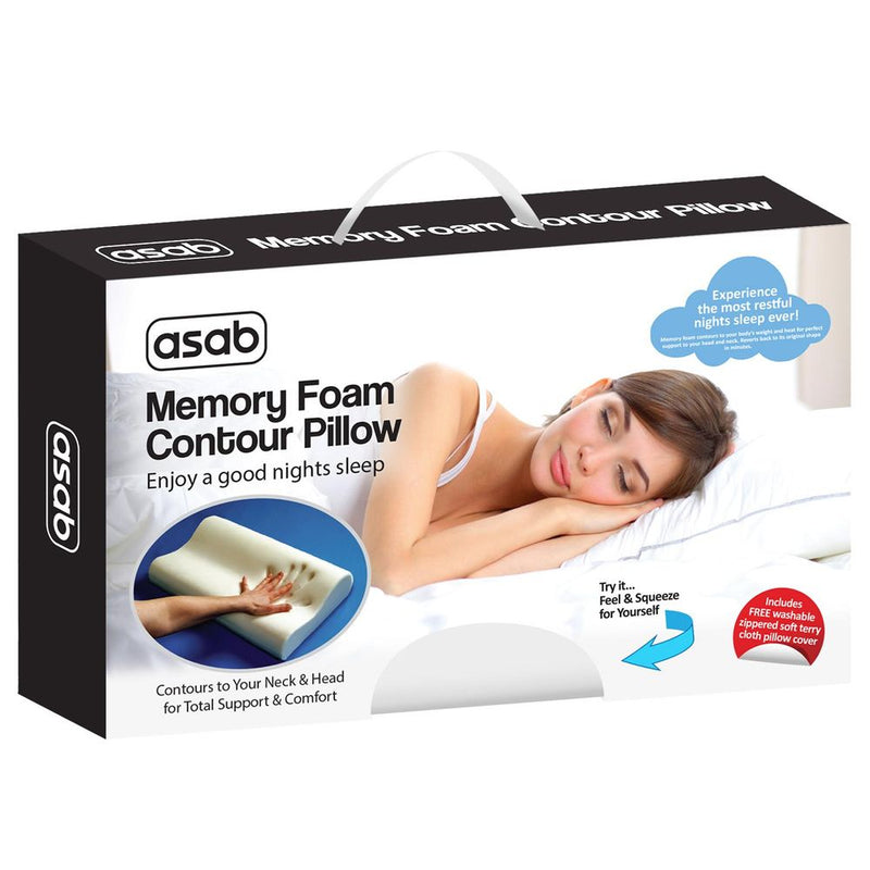 Orthopaedic Memory Foam Pillow CONTOUR | ZIZ000562 MFBP-12 | SK-MemPilow AS-82947 AS-61485