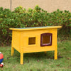 Wooden Cat House Pet Home Outdoor Waterproof Door Roof Shelter Garden Pawhut