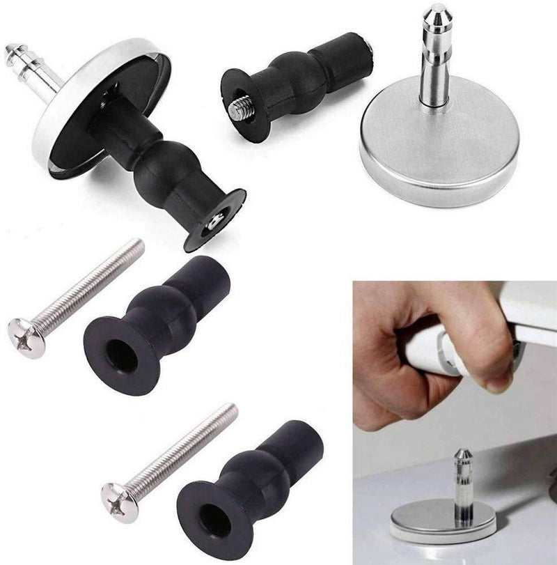Toilet Seat Hinges Blind Hole Fixings Expanding Rubber Top Nuts Screws
