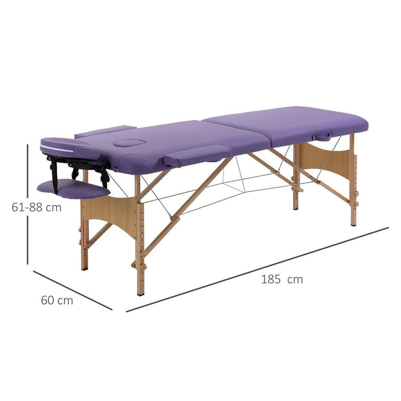 Salon Portable Folding Massage Table Bed Tattoo Therapy  Couch 2 Section