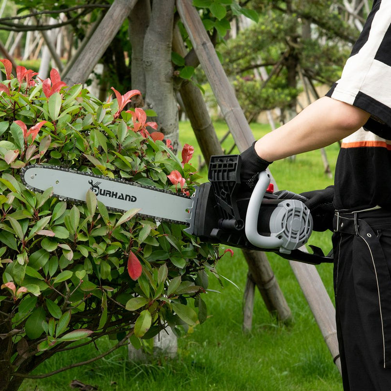 1600W Electric Chainsaw with Double Brake, Tool-Free Chain Tensioning and 40cm